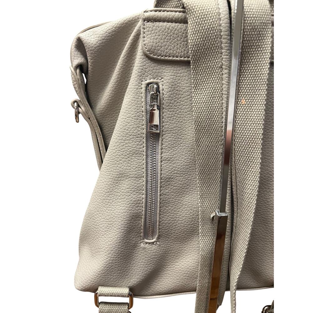 Urban Expressions Cream Vegan Leather Backpack Purse Bag Womens - Picture 11 of 13